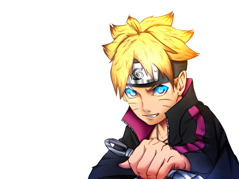 Wallpaper Angry Blue Eye, Boruto Uzumaki, Naruto.