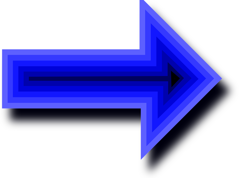 Free vector graphic: Arrows, Blue, Right, Pointing.