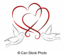 Clipart two hearts intertwined.