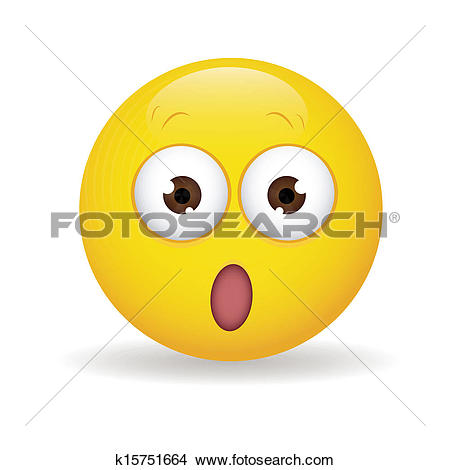 Clip Art of Surprised face k15751658.