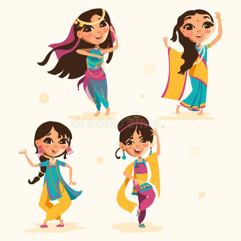 Indian Kids Stock Illustrations.