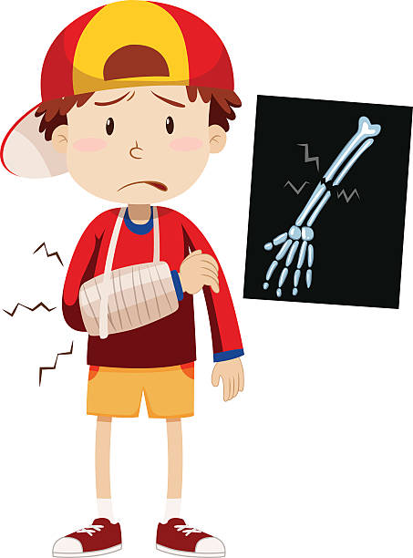 Injured Boy Clipart.