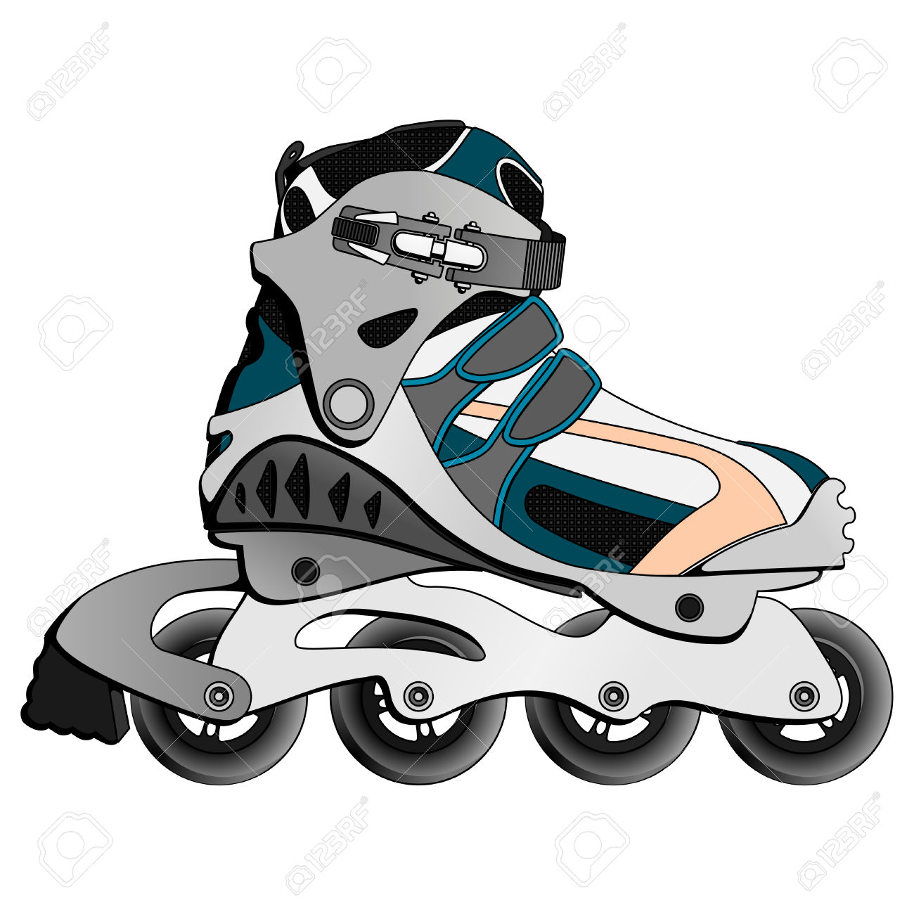 Inline Skate Boot Royalty Free Cliparts, Vectors, And Stock.