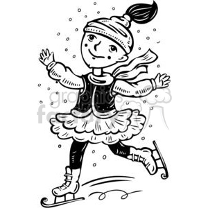 840 Ice Skating free clipart.