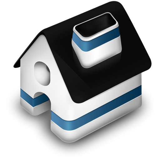 3D House Icon, PNG ClipArt Image.