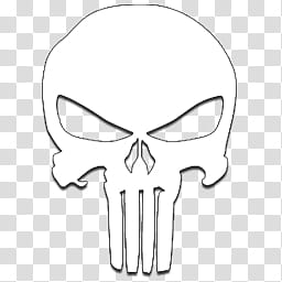 The Punisher logo iCons, White Logo_x, The Punisher icon.