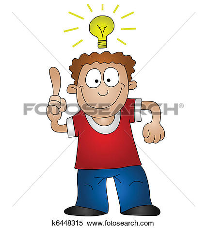 Clip Art of Bright Idea Insight k16290739.