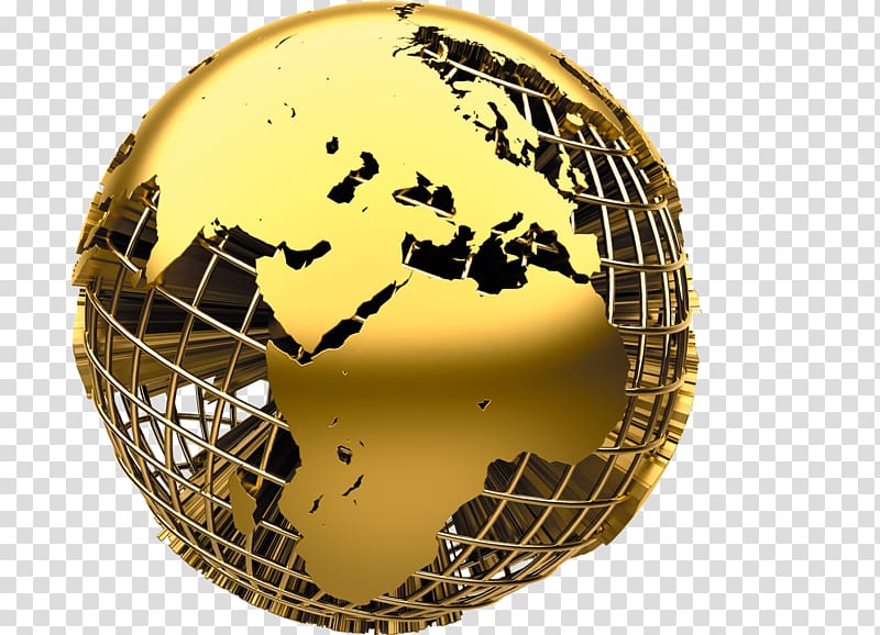 Import , Golden Earth transparent background PNG clipart.