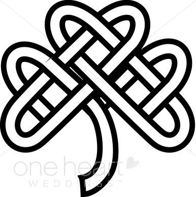 Celtic Knot Shamrock Clipart Celtic Wedding Clipart.