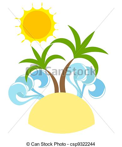 EPS Vector of Holiday island.