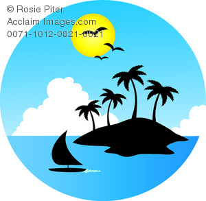 Tropical Island Clipart.