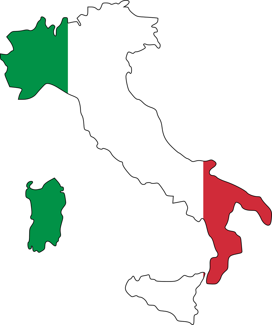 Italy Flag Map Geography Europe PNG.