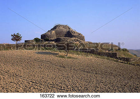 Stock Photo of Ruins of megalithic structure, Nuraghe, Barumini.