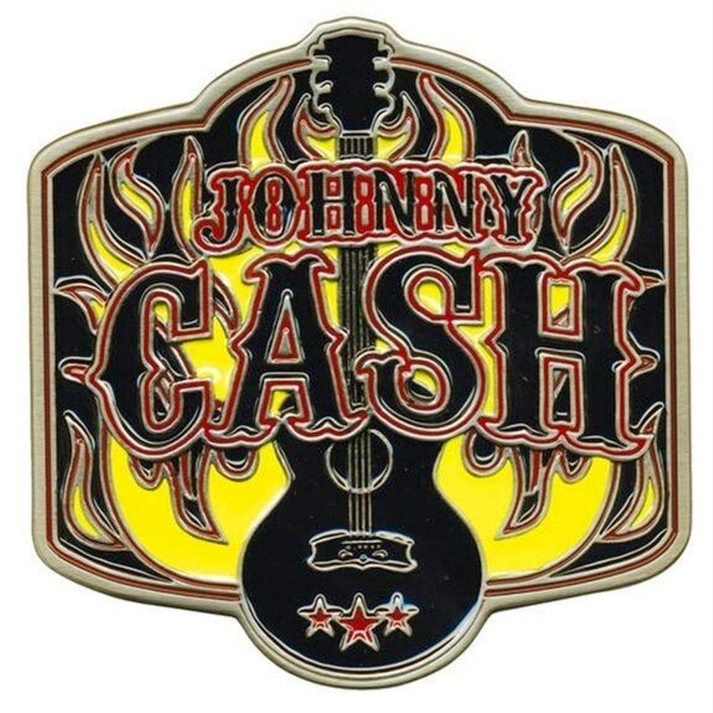 Johnny Cash Logo Metal Enamel Belt Buckle.