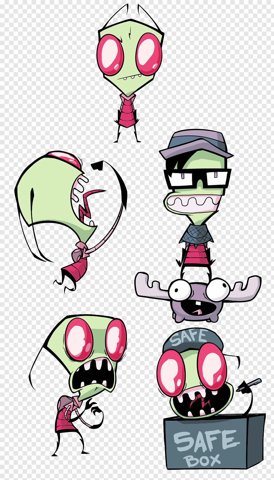 Pink, Character, Head, Cartoon, Johnny The Homicidal Maniac.