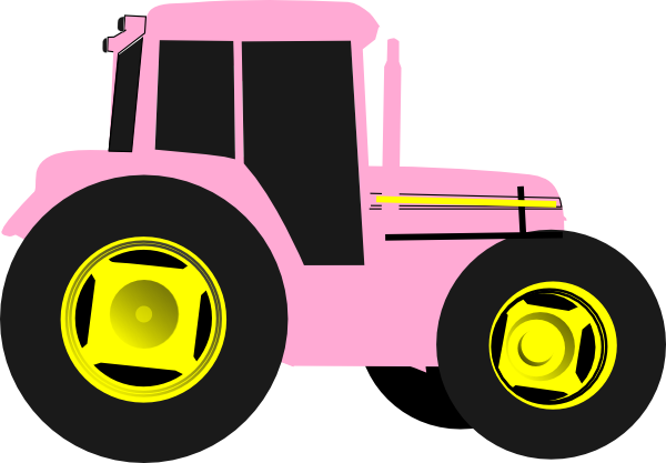 Pink Tractor Clipart.