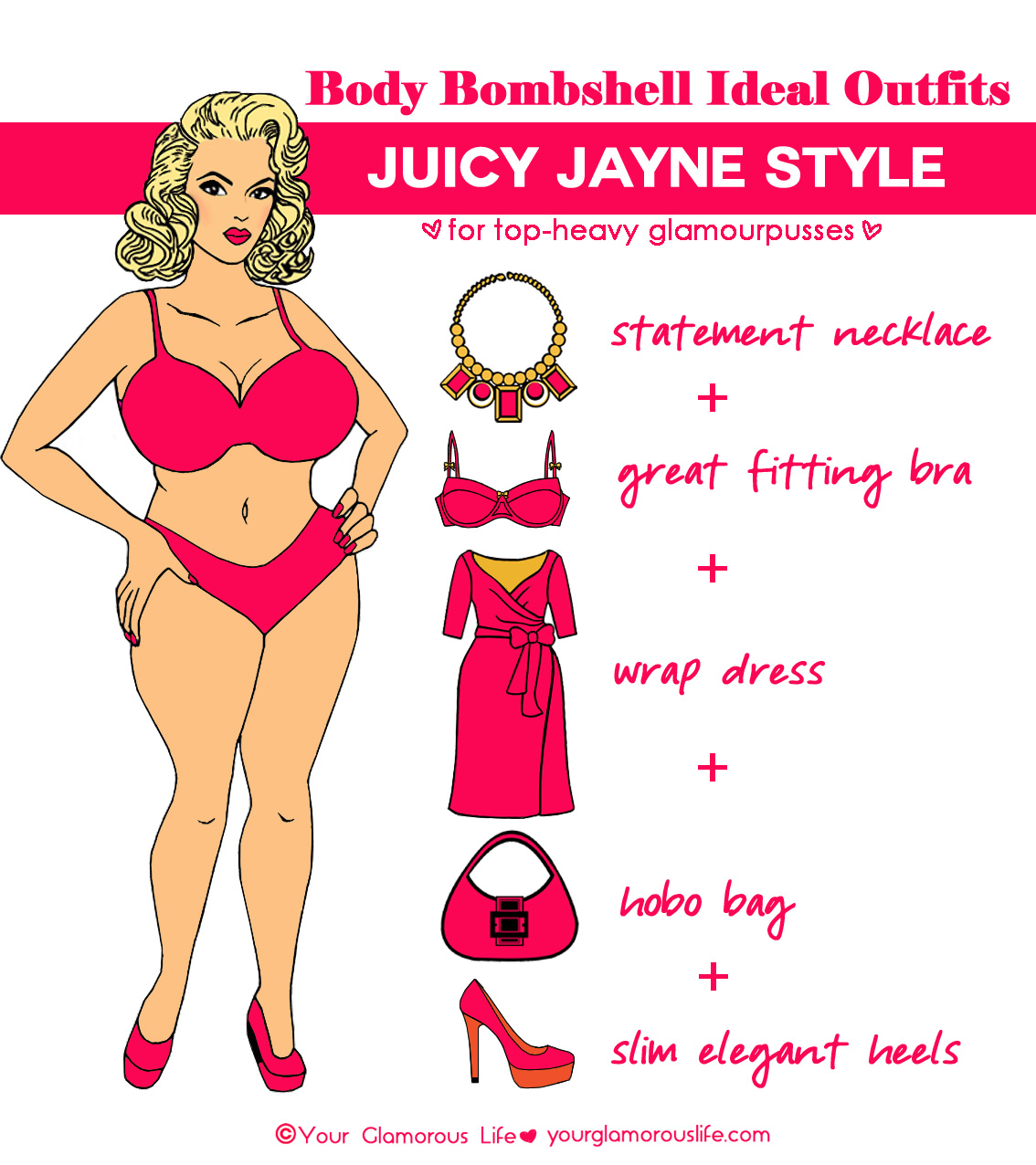 An ideal outfit for a Juicy Jayne body type. Featuring Jayne.