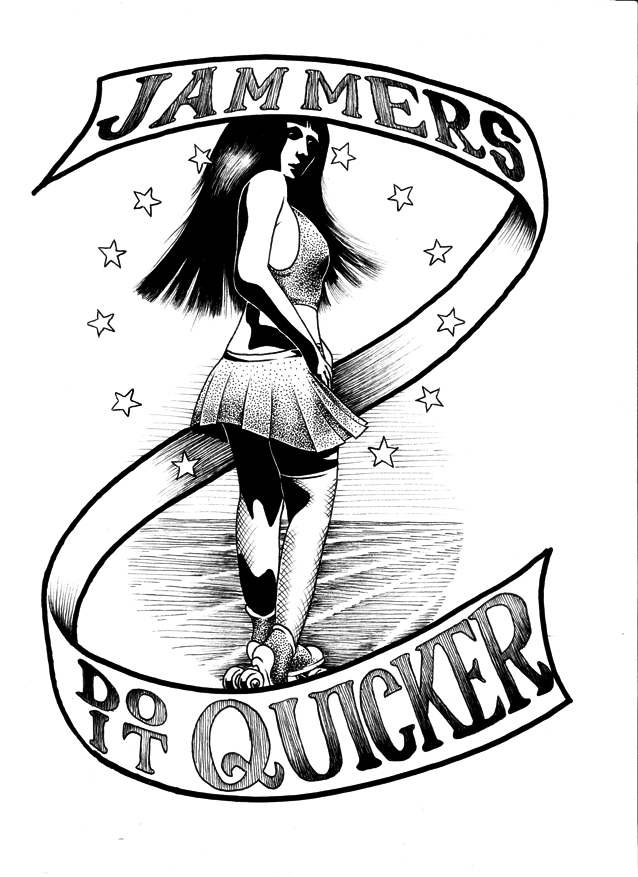 Roller Derby Jammer Clip Art.