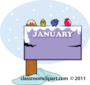 January Calendar Clipart.