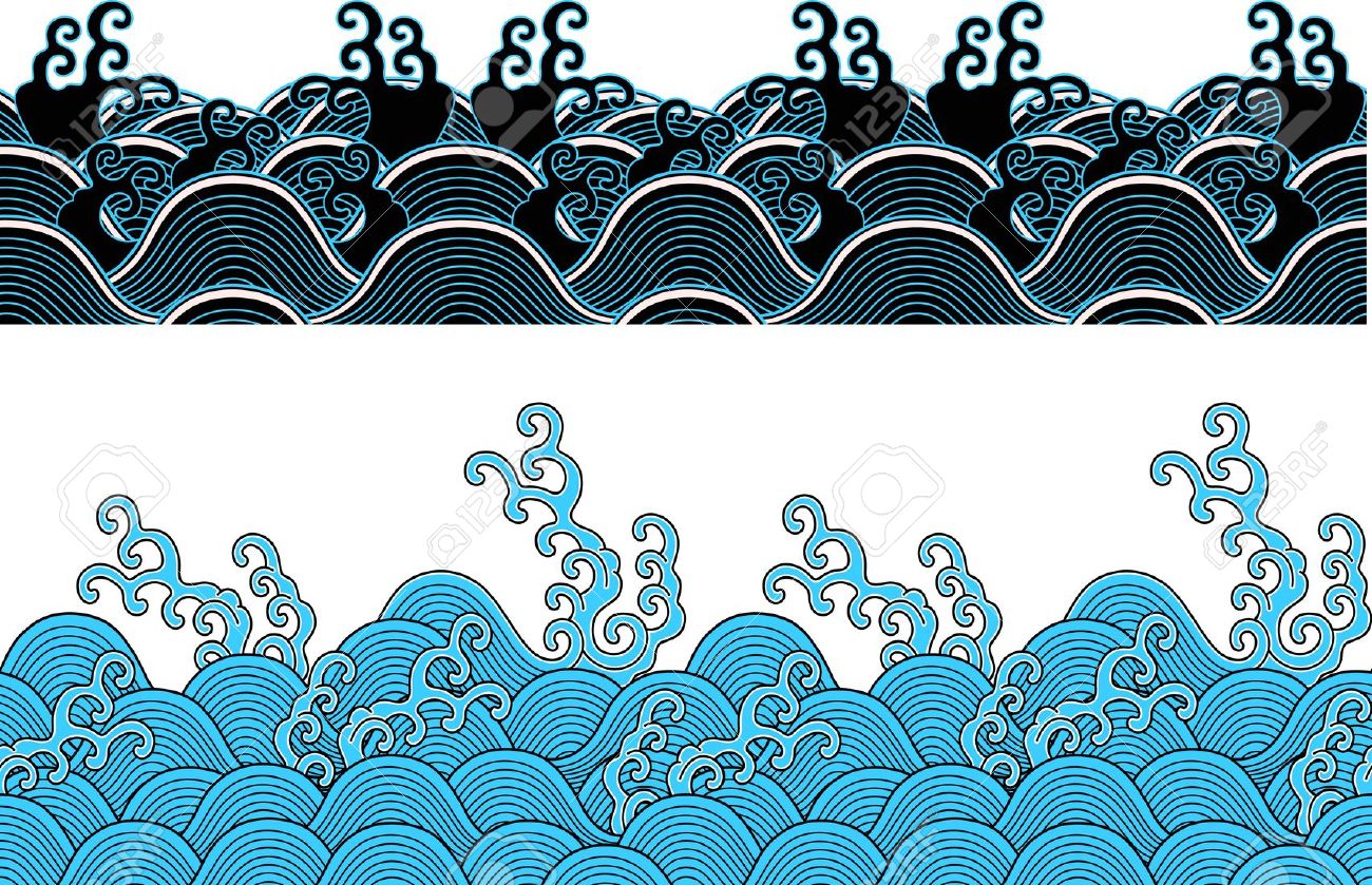 Japanese clipart waves.