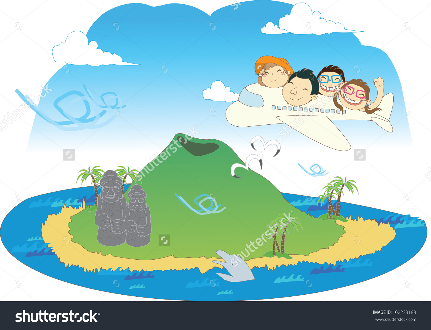 Jeju island clipart.