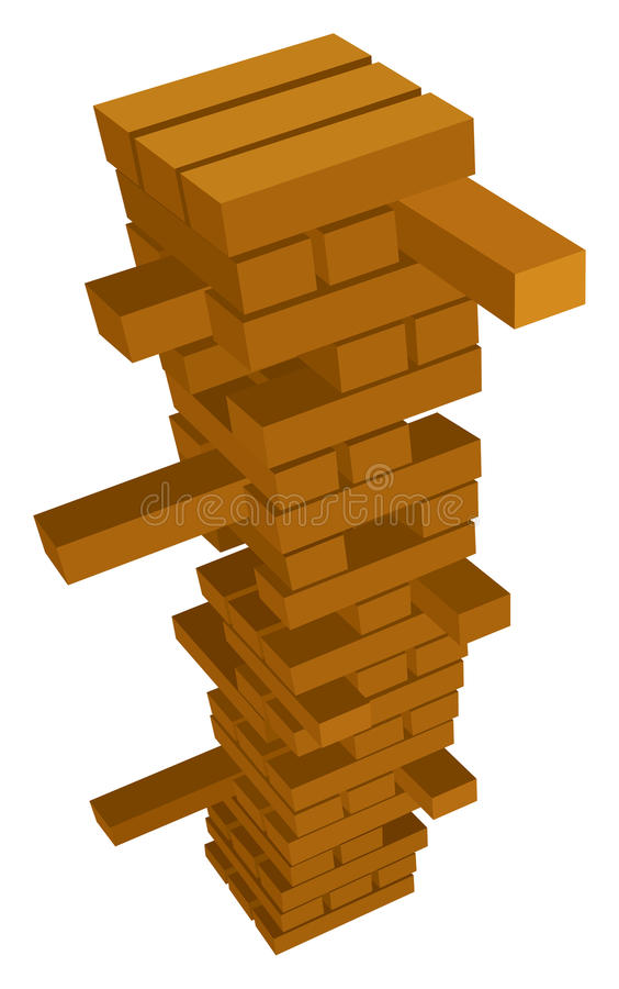 Jenga Stock Illustrations.