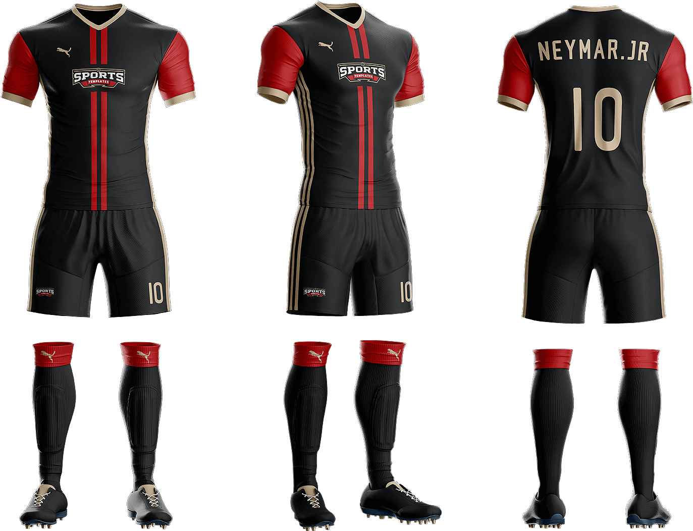 Download Goal Soccer Kit Jersey Uniform Template Psd.