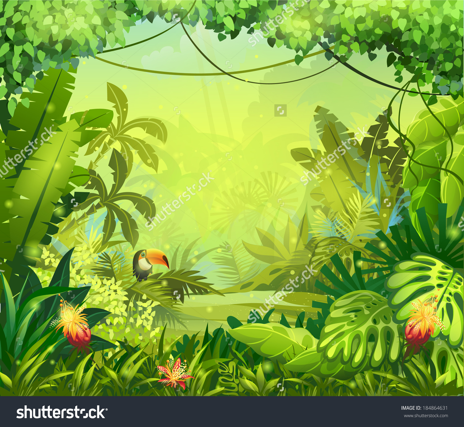 Cartoon Jungle Background Image : Cartoon Jungle Game Background ...