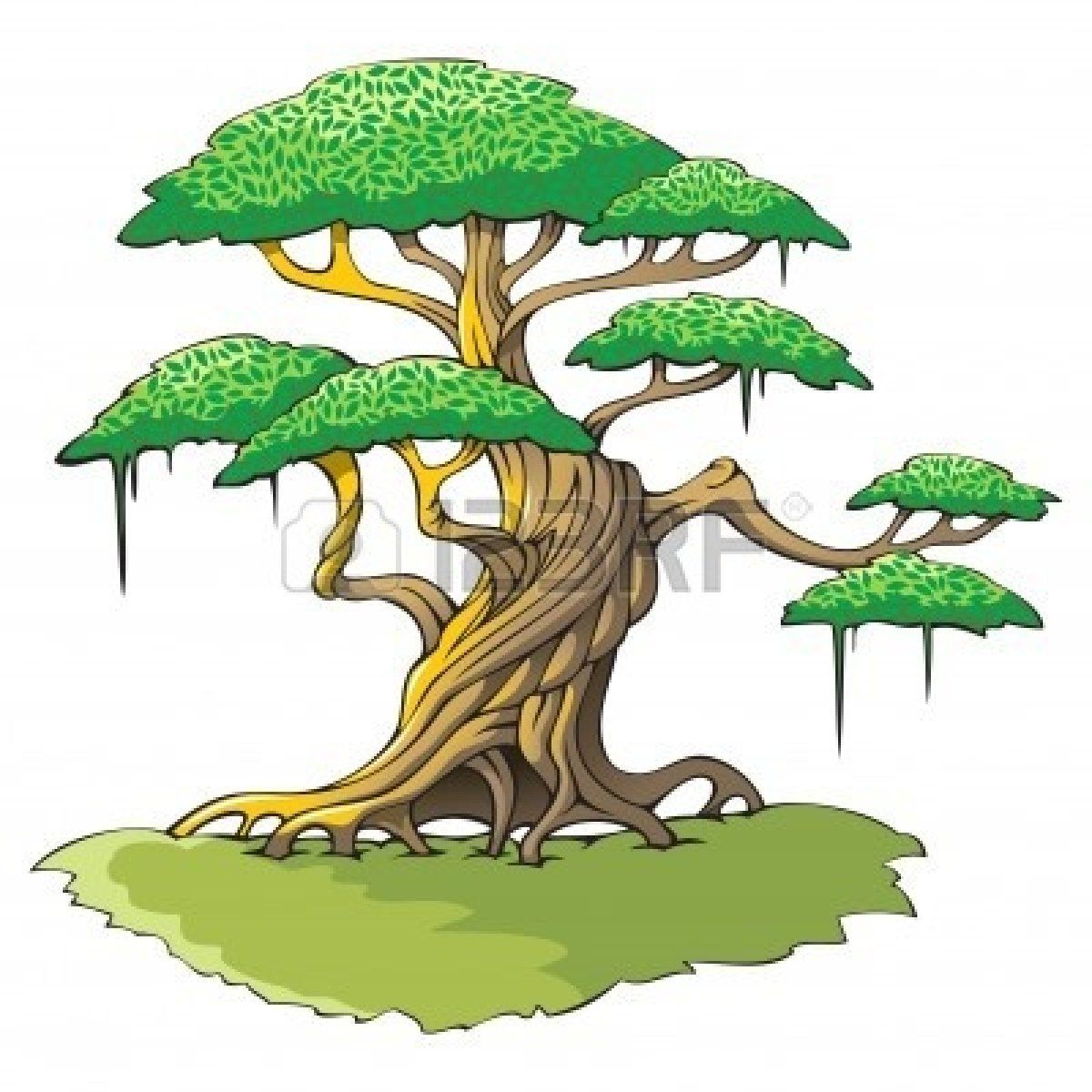 Jungle Tree Clipart Tree cutout : crooked tree.