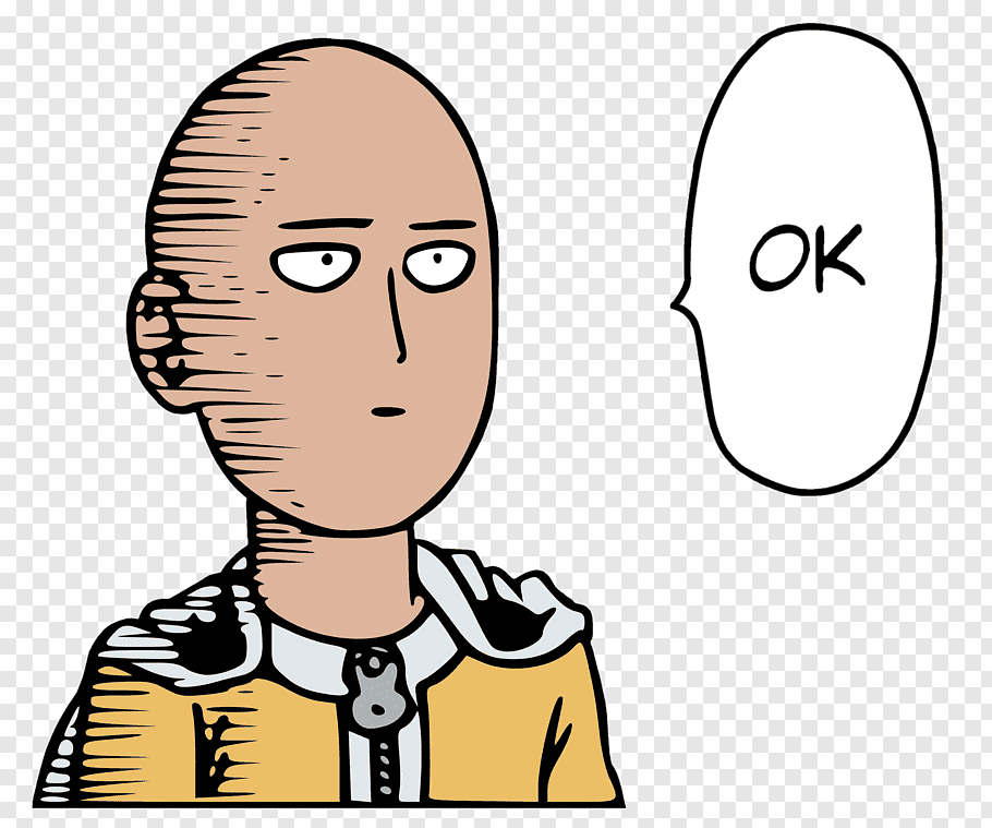 One Punch Man Saitama saying Ok comic book strip, One Punch.