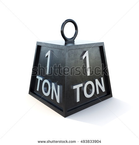 Ton Weight Stock Images, Royalty.