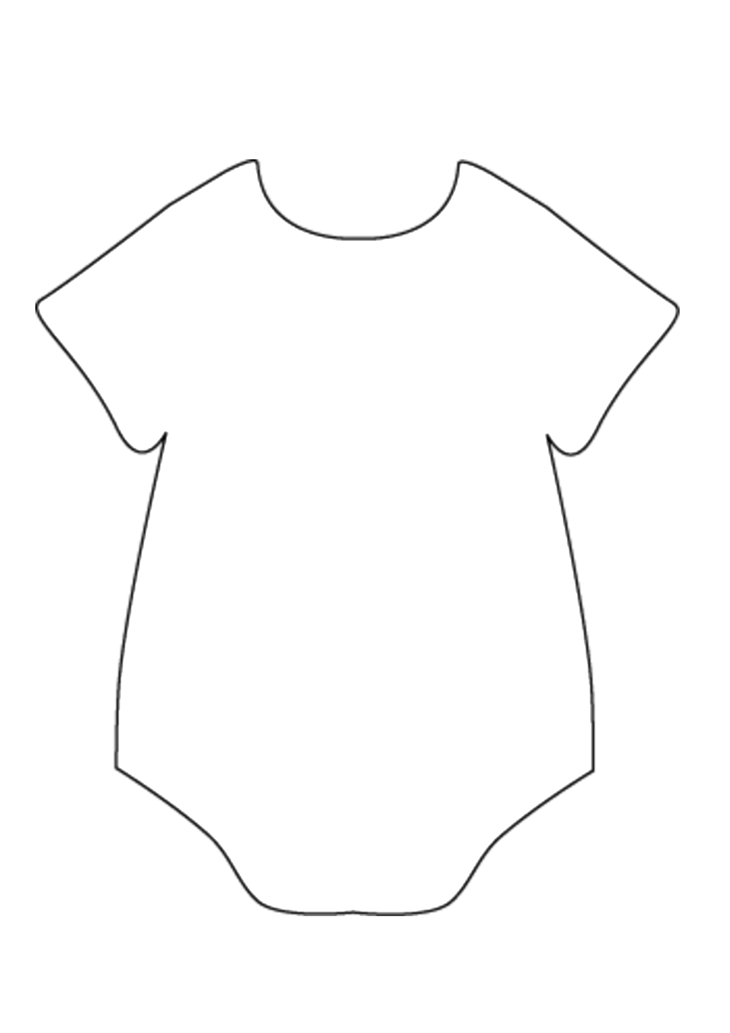 Baby Onesie Outline Free Download Clip Art.