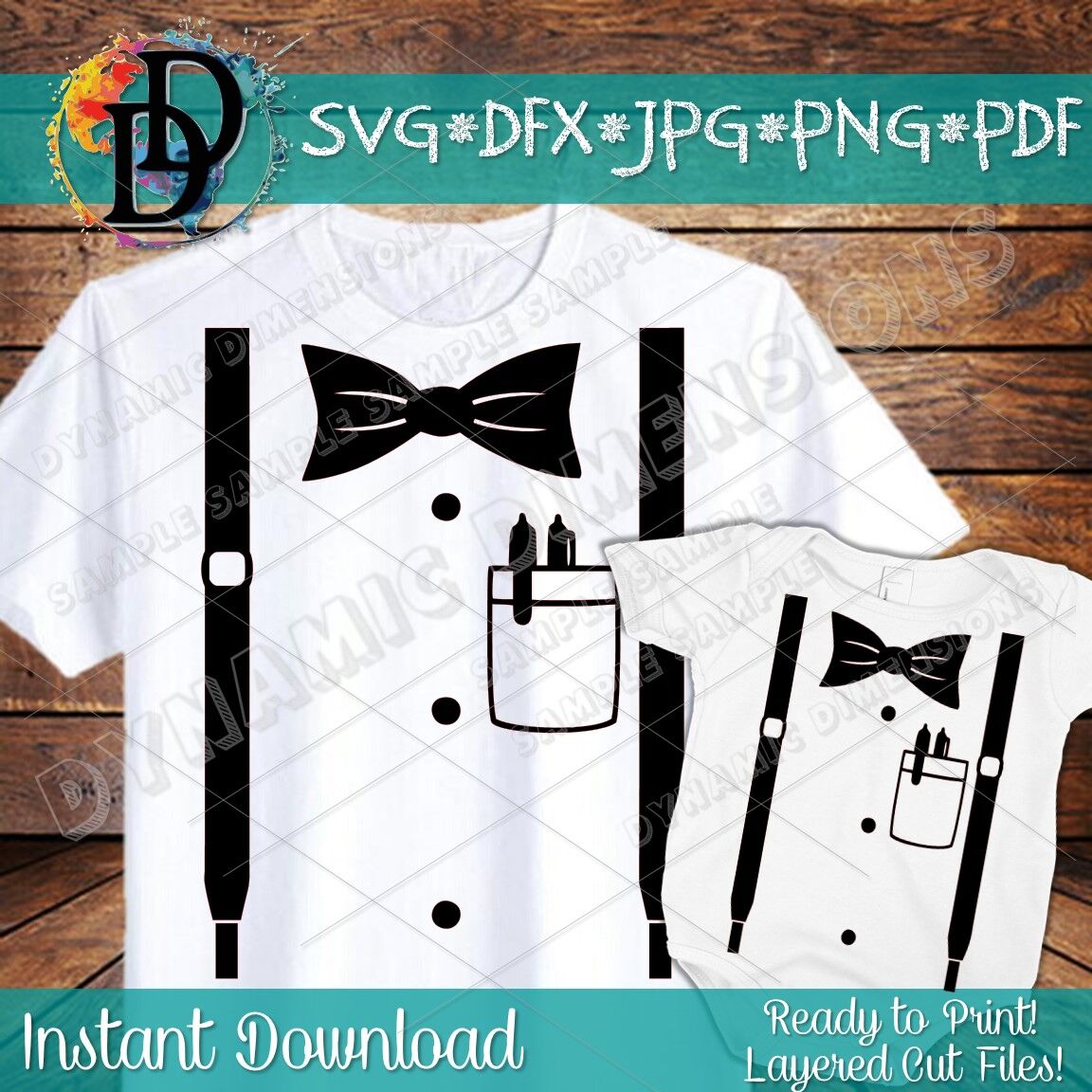 suspenders svg, Shirt pocket svg, onesie svg, Baby svg, tux.