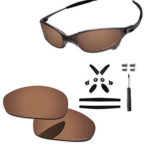 PapaViva Lenses Replacement & Rubber Kits for Oakley Juliet Copper Brown.