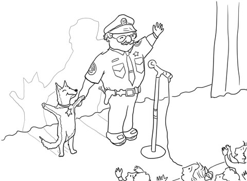 Officer Buckle and Gloria Taking a Bow coloring page.