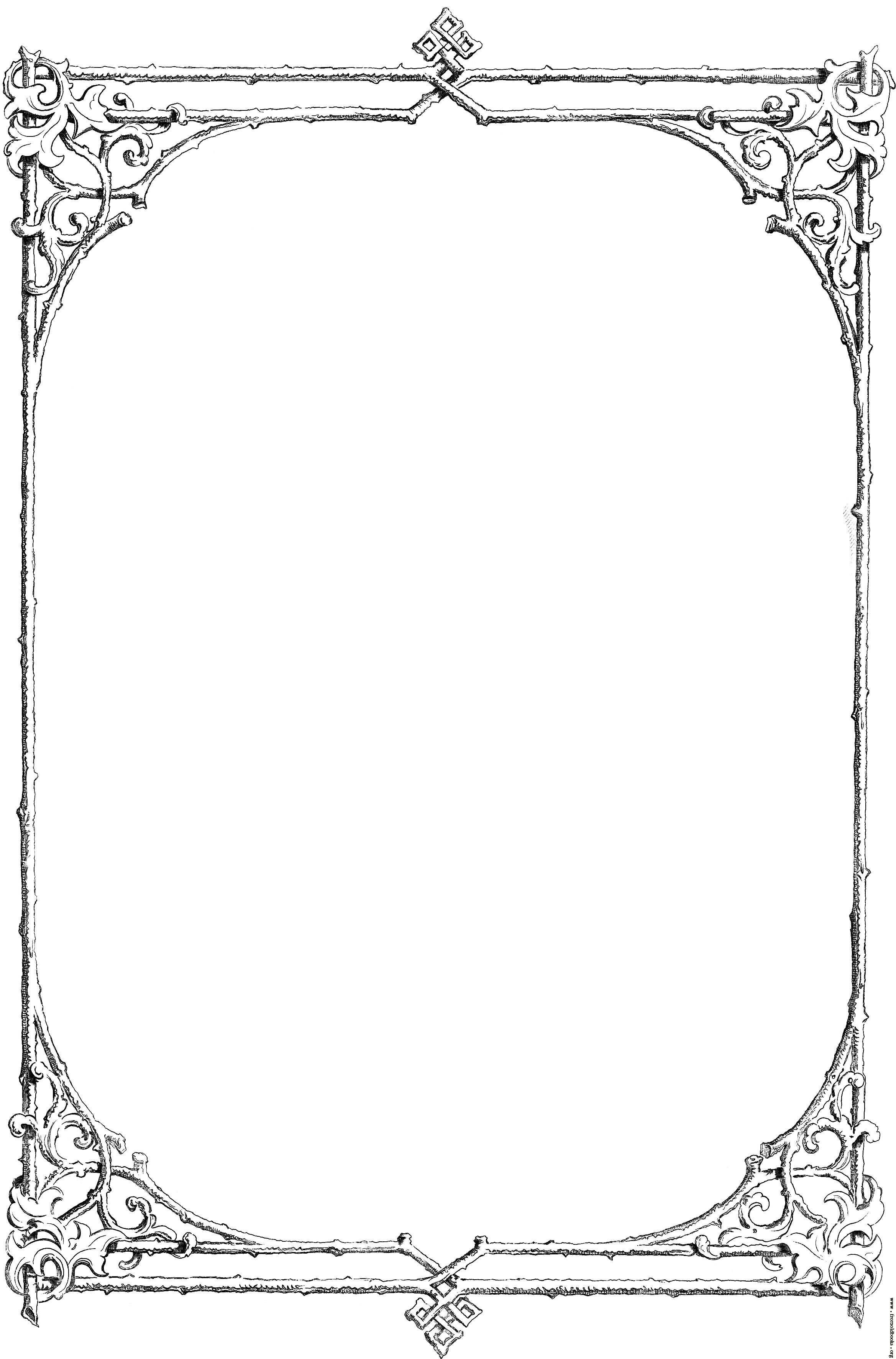 Old Fashioned Border Clipart No Fill.