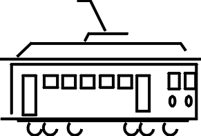 Trolley Cartoon Clipart.