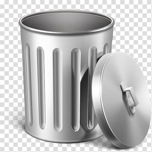 Trash can transparent background PNG clipart.