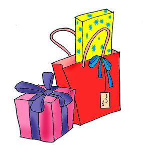 Open presents clipart kid 2.