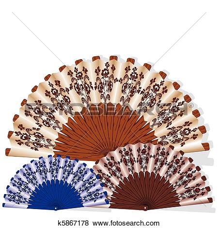 Clip Art of Openwork handmade fan k5867178.