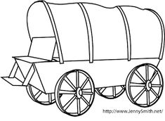 Oregon Trail Wagon Drawing.