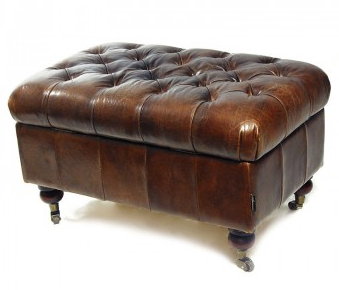 Lamour Leather Ottoman.