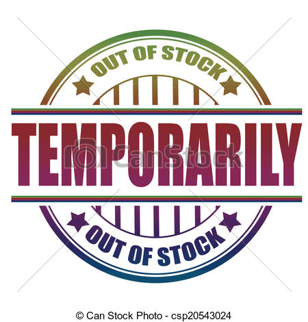 Vector Illustration of out of stock temporarily stamp.