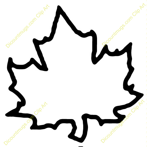 453 Leaf Outline free clipart.