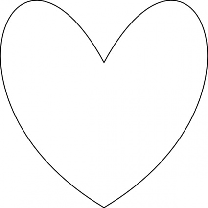 Clip Art Heart Outline.