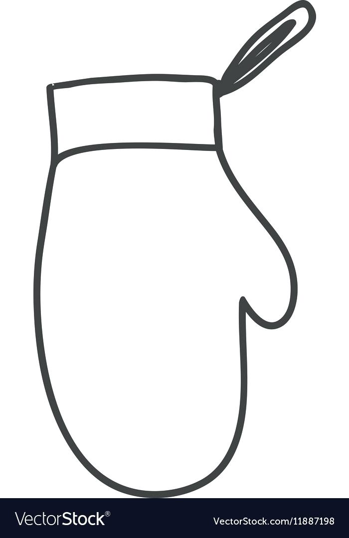 Oven Mitt Clipart Silhouette With Mitts Vector Image Black.