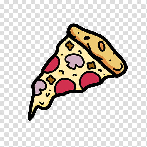 OVERLAYS, sliced pizza illustration transparent background.