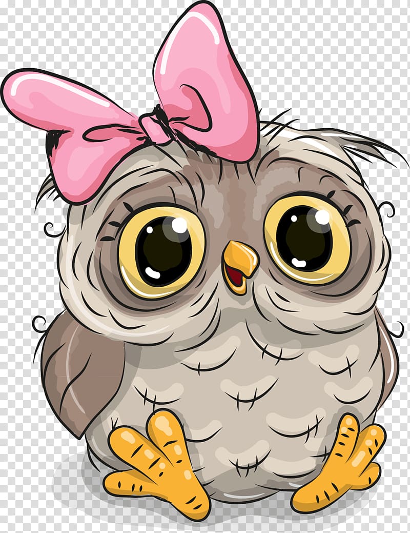 Owl Cartoon illustration Illustration, Cute owl, baby owl.