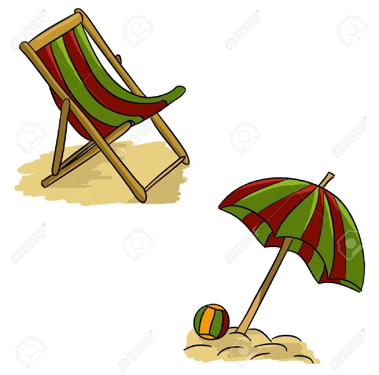 Sun lounger clipart.