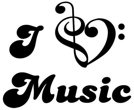 I Love Music Clipart.